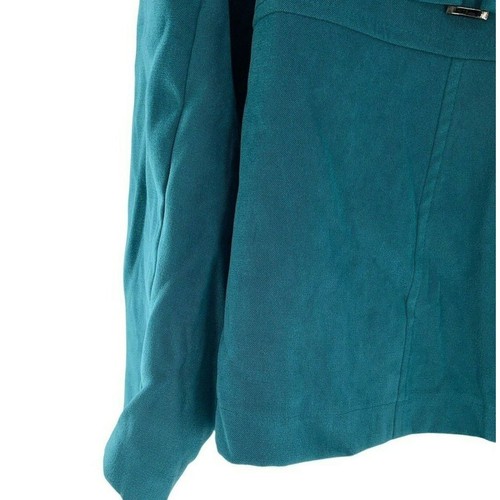 Conjunto de traje falda de dos piezas Elementz para mujer talla grande 3 botones muesca solapa estilo - Imagen 8 de 12