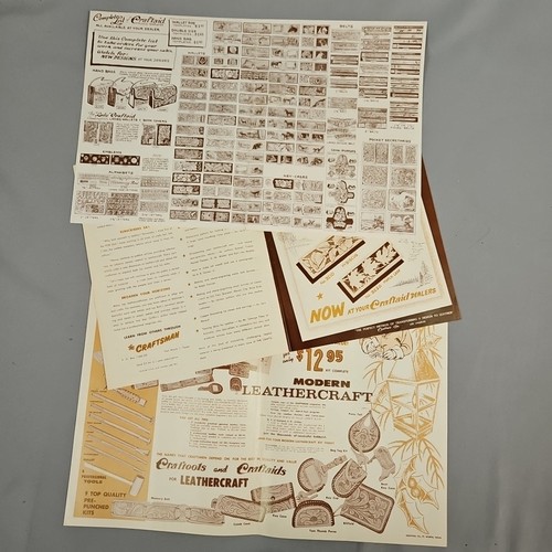 Leather Craft Doodle Pages of the Month Lot (3) Vtg Craftool Carving Patterns - Picture 2 of 2