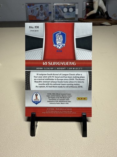 2018 Ki Sungyueng Panini Prizm Copa del Mundo Prizm Plata República de Corea del Sur #191 - Imagen 2 de 2