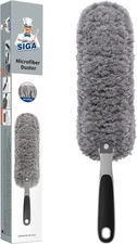MR.SIGA Lint Free Microfiber Duster, Washable Duster for Household Cleaning Gray