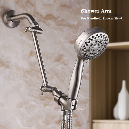 Shower Arm Extender, Adjustable Shower Arm for Shower Head, 10 Inch Universal... - Picture 2 of 6