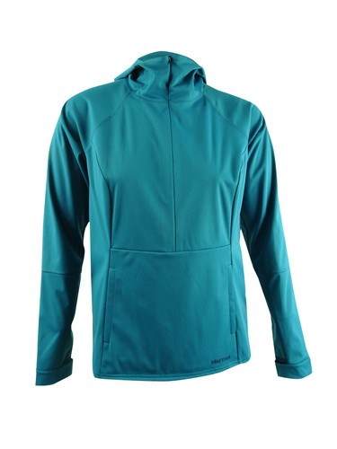 Marmot Women's Zenyatta Hooded Water-Repellent Active Rain Jacket (XL, Blue)