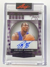 DWIGHT HOWARD magic 2025 Leaf Sports Heroes Decade Clear Purple AUTO 4/6