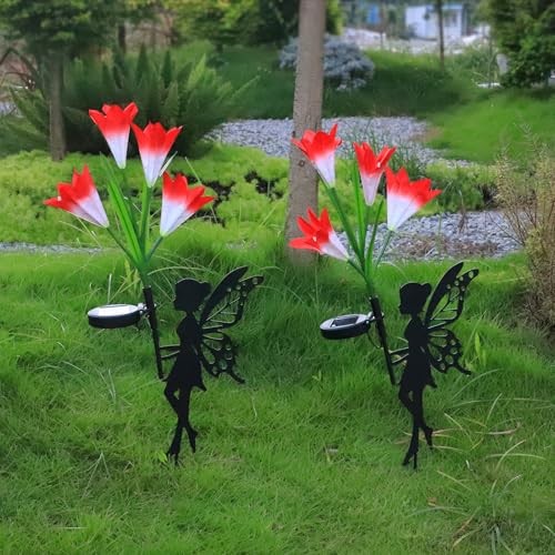 2 Pack Solar Lights Outdoor Waterproof, Outdoor Fairy Solar Lights for Yard - Picture 8 of 8