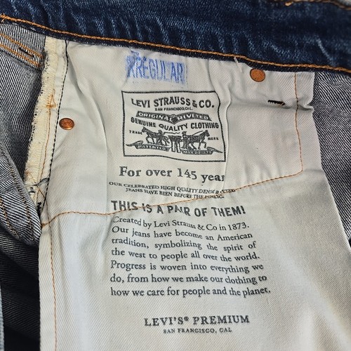 Levi's Premium 511 Slim Fit Selvedge Men's Jeans W36 L30 Medium Wash Irregular - Picture 6 of 9