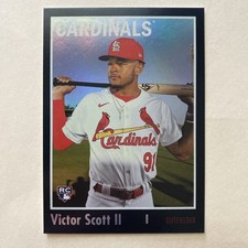 2024 Topps Archives Black Foil Victor Scott II RC St Louis Cardinals #105