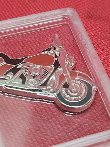 2007 REPUBLIC OF SOMALIA ONE DOLLAR COLORIZED COIN Motorcycle SHAPE In Case Red+ - Picture 2 of 7