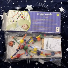 Manhattan Toy Skwish Nursery Mobile Wooden Shapes NEW Boxed 2010 Baby Crib Toy