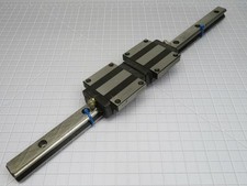 LOT OF 2 THK HSR20 LINEAR BEARING BLOCK ON A 16 IN RAIL TK079