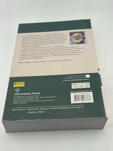 Harmonic Analysis A Comprehensive Course In Analysis By Barry Simon Part 3 - Picture 2 of 9