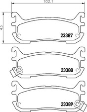 HELLA PAGID Bremsbelagsatz Scheibenbremse 8DB 355 009-911 für MAZDA NA 323 MX NB