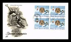 US COVER WINTER SPECIAL OLYMPICS FIRST DAY ISSUE BLOCK OF 4 ARTCRAFT