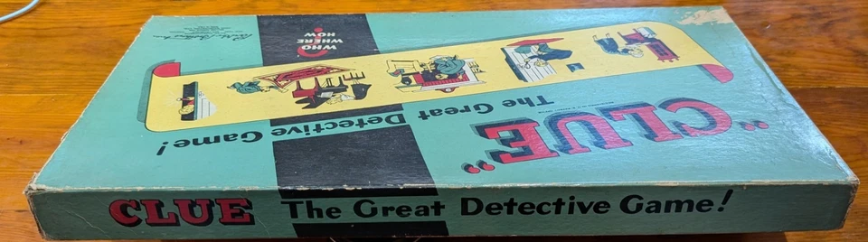 Juego de mesa Parker Brothers Clue 1949 vintage, muy buen estado, juego misterioso Foto 3 de 4