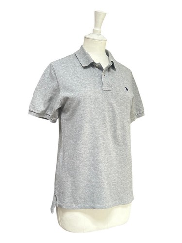 Women’s Polo Ralph Lauren Polo Shirt Pique Cotton Pony U.K. 14/16 Large Grey - Picture 12 of 20