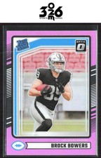 Brock Bowers 2024 Donruss Optic Rated Rookies Preview Pink Rookie #394 RC