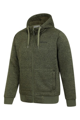 Mountain Warehouse Nevis Men's Fur Lined Hoodie Soft Fleece Warm Sweatshirt - Picture 10 of 80