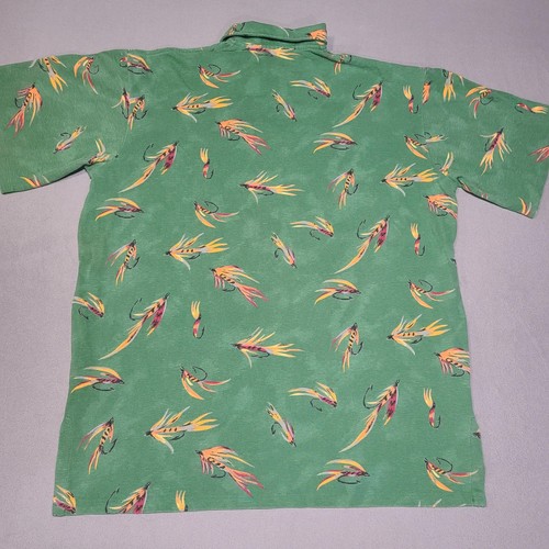 Vintage Polo Ralph Lauren Shirt Mens Large Green Fly Fishing Preppy Golf 1993 - Picture 2 of 10