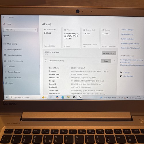 Lenovo IdeaPad 510S i5-6267U 8GB 256GB FHD Windows 10 – Great buy! - Picture 4 of 17