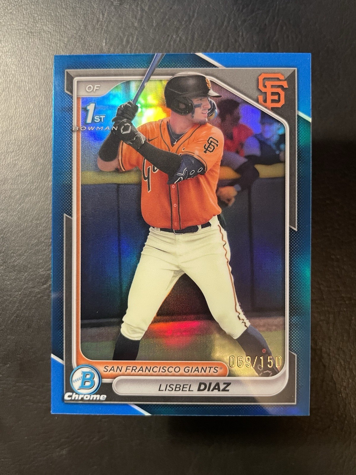 2024 Bowman Chrome Lisbel Diaz Blue Refractor 1st Prospect #63/150 Giants