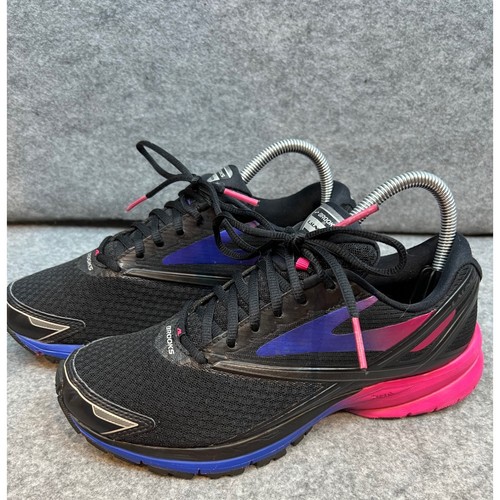 Brooks Launch 4 Women's Running Shoes Sneakers Black Pink Purple Comfort 8.5 - Picture 2 of 11