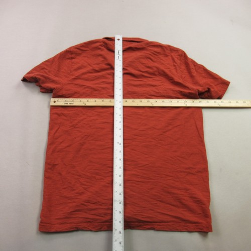 Prana Shirt Mens Medium Short Sleeve Button Front Outdoors Lightweight Red - Picture 7 of 9