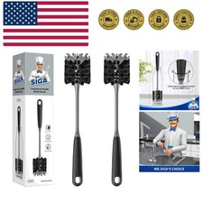 Long Handle Bottle Brush, Flexible Scrub Brush for Water Bottles, Glasswares,...