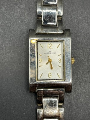 Anne Klein Women's 10/1409 Silver Dial Gold Accented Quartz Watch 21.5mm 6.5''