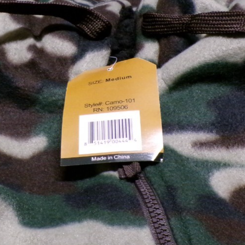 Sherpa gefütterter Camouflage-101 Hoodie mit Reißverschluss Medium - Bild 6 von 6