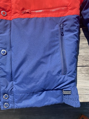 VTG White Stag 80s Ski Jacket Retro Coat Mens Medium Blue Red Turquoise CLEAN! - Picture 5 of 23