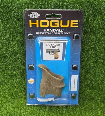 Hogue HandALL Beavertail Rubber Grip Sleeve for SIG SAUER P365, FDE - 18703