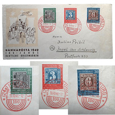 BRD 1949 100 Jahre deutsche Briefmarken Mi.Nr.113-114 FDC Jagel/Schleswig