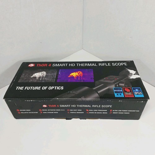 ATN Thor 4 384 4,5-18x Schwarz Smart HD Thermal Zielfernrohr Jagd Neu Open Box