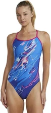 TYR Durafast Elite® Women's Trinityfit Swimsuit - Royal/Multi - Size 34 - NWT