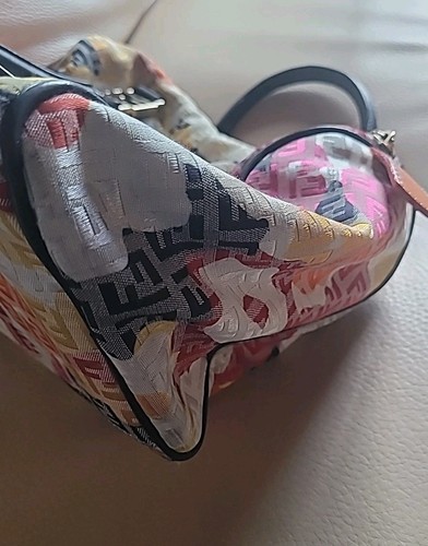 Authentic FENDI Zucchino Multicolored Floral Boston Hand Bag - Imagen 13 de 13