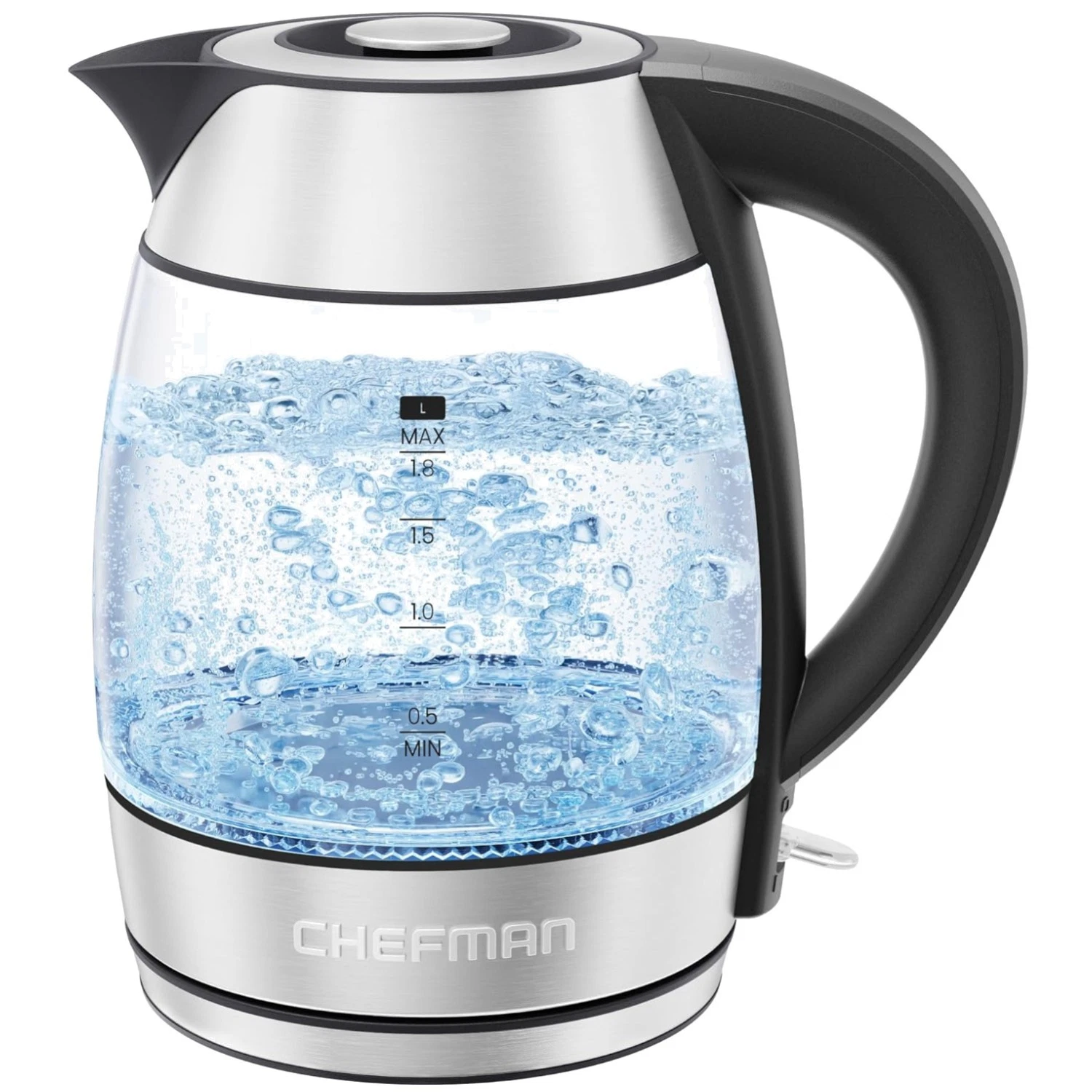 Rapid Boil Electric Kettle, 1.8L Glass Tea Boiler