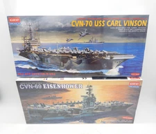 Academy CVN-69 USS Eisenhower & CVN-70 Carl Vinson Aircraft Carrier Model Kits