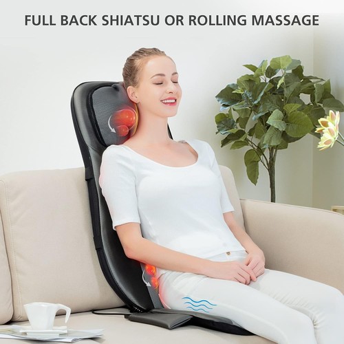 Snailax shiatsu Neck & Back Massager with Heat, Full Back Kneading Shiatsu or - Picture 5 of 9