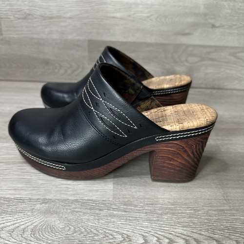 Scarpe facili da in sughero. Zoccolo donna Korks Tina taglia 8M. Molto bello. Nero. - Foto 6 di 15
