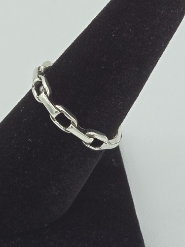 Anello collegamento cavo/catena in acciaio inox - finitura argento misura 6,5 gotico/alternativo - Foto 4 di 4