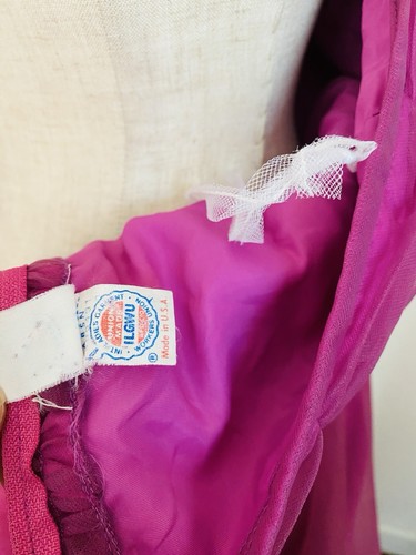 Abito da cocktail vintage anni 50 60 viola prugna magenta tulle senza spalline festa ballo - Foto 17 di 18