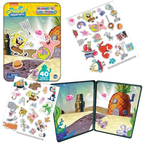 SpongeBob Magnetic Creations Tin Imaginative Play Set for Kids Ages 3 and Up - Picture 5 of 5