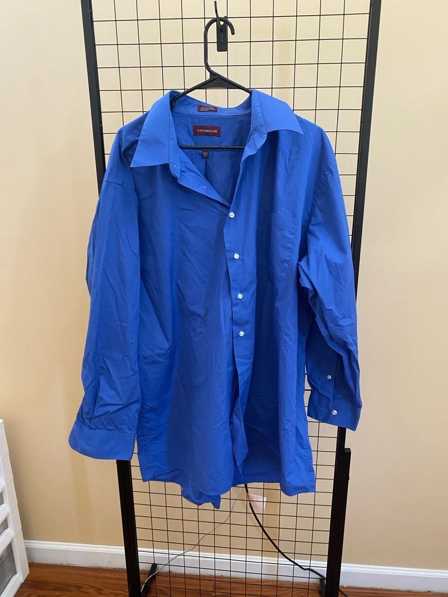 covington men's dress shirts NEW Covington Dress Shirt Men XL 17-17.5 32-33 Gray Wrinkle Free Stain Resistant