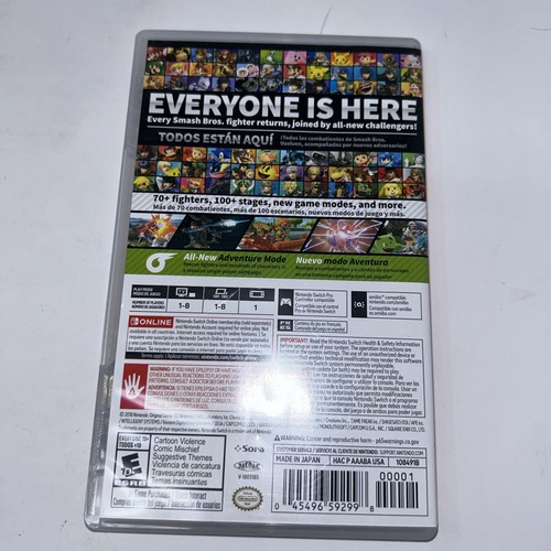 Ersatzhülle NUR Super Smash Bros. Ultimate Nintendo Switch Box (OHNE SPIEL) - Bild 3 von 4