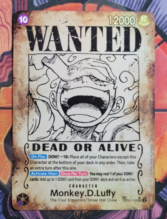 Monkey D Luffy OP05-119 Wanted Poster Gear 5 One Piece Card