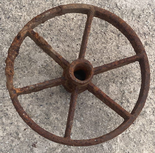 Vintage Antik Gusseisen Karre Karrenrad tolle Gartenfunktion