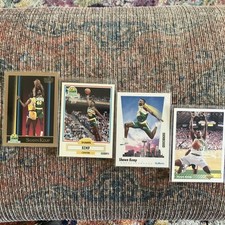 4 Shawn Kemp 1990-91 Skybox - #268, Fleer #178 (2 RC), 1992 Skybox 584, UD #240
