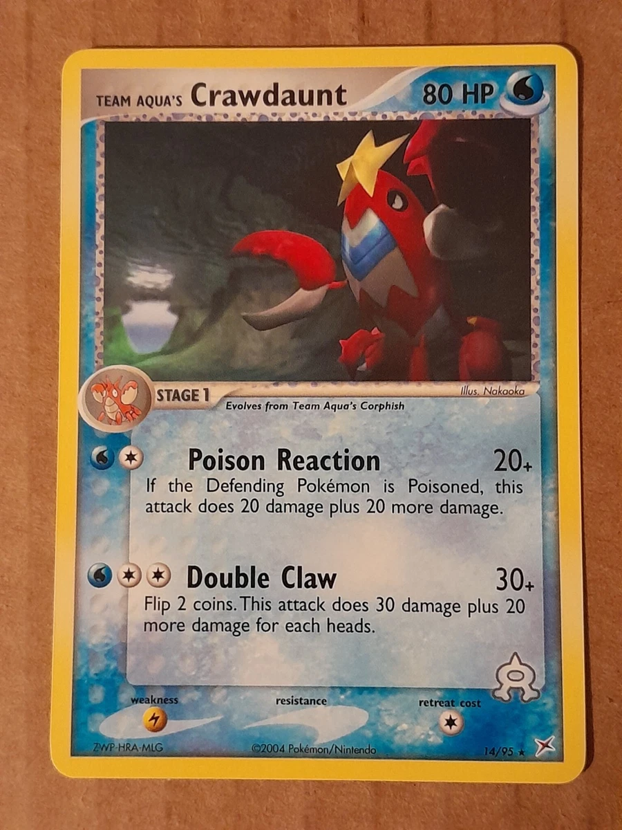 Team Aqua's Crawdaunt Pokémon TCG Cards for sale | eBay