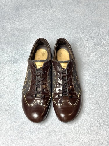 Vintage Louis Vuitton Sneaker Leder Braun Monogramm Retro Y2K Damen Größe 38,5 - Bild 3 von 21
