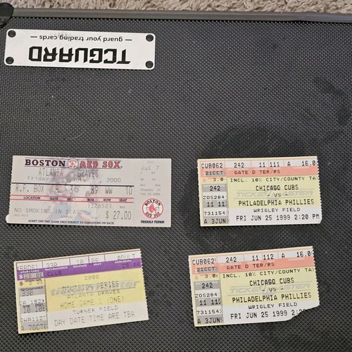 LOT OF 4 VINTAGE Baseball Tickets- Braves, Red Sox, Cubs And Phillies - Picture 1 of 5