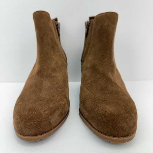 Alex Marie size 7 Women’s Brown Suede Leather Wedge Ankle Zip Booties - Picture 2 of 9